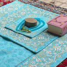 تصویر 3 از سجاده مخمل فیروزه ای + زیبا و با کیفیت